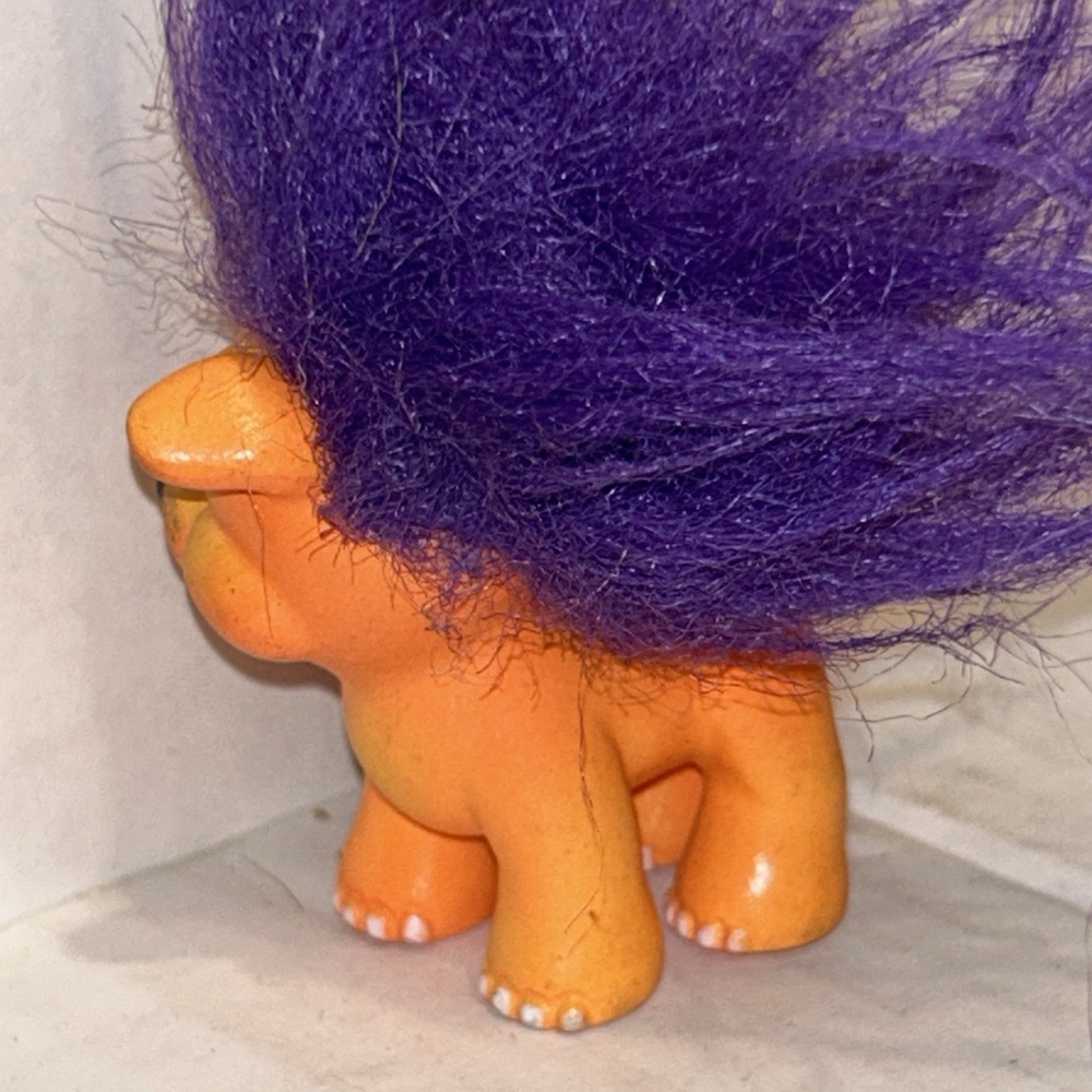 Trendmasters VINTAGE 1990's Land of the Trolls O'PUPPY Neon Orange DOG Figure B3 - Picture 3 of 3